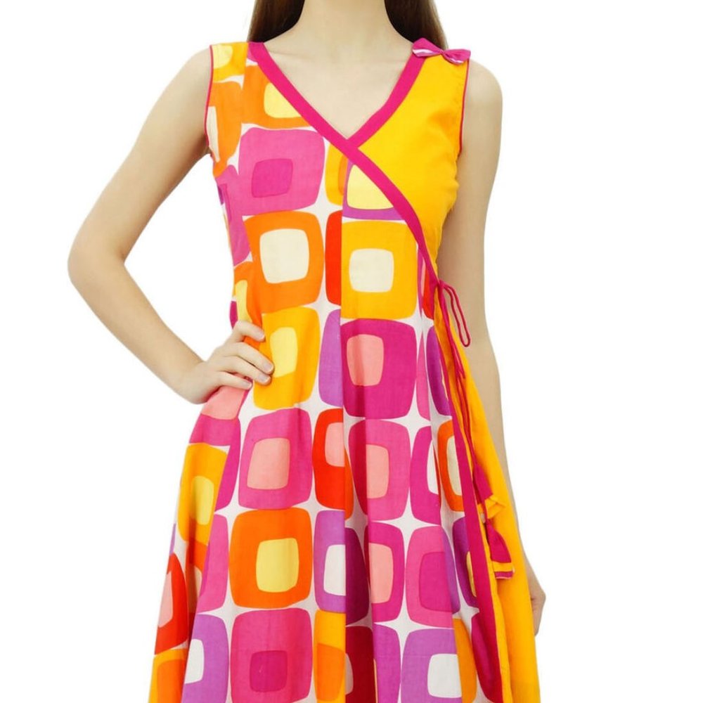 Sleeveless Faux Wrap Dress Size 16  New NWOT